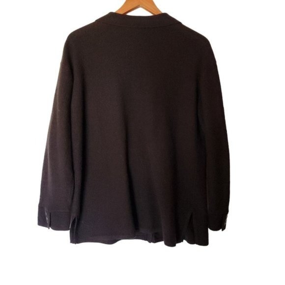 Tweeds Women's Brown 100% Merino Wool Long Sleeve Cardigan Shaket M Medium Jacke - Picture 15 of 16